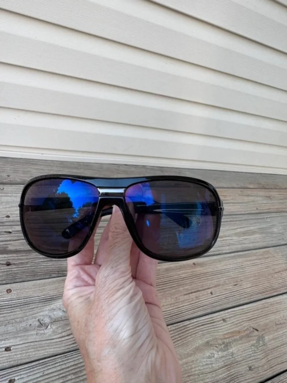 Black Blue Forecast Fishing Sunglasses Unisex